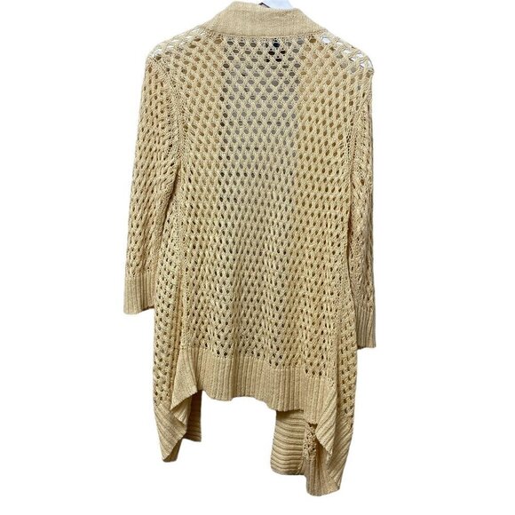 OLD NAVY Crochet Cardigan Sweater Plus Size 1X Linen Cotton Knit Open Front - Picture 5 of 8